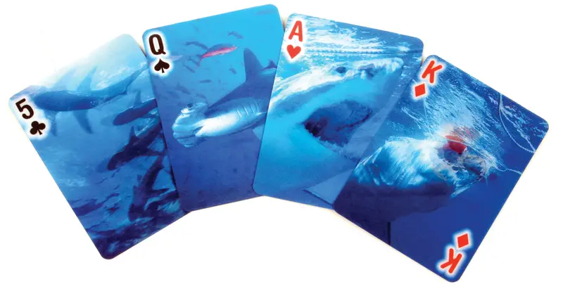 Shark-Print 3D Optical Illusion Playing Cards 1