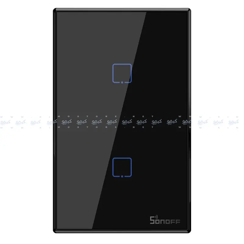 Sonoff Tx T3-Us-2C Dual-Channel Wifi Wall Switch – Black 1