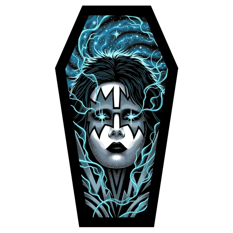 Spaceman Glow-In-The-Dark Coffin Poster – Screen Printed 1