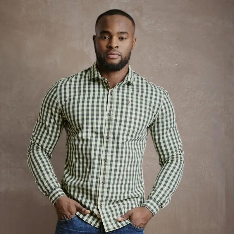 Spring Gingham Slim Fit Shirt – Fatigue 1
