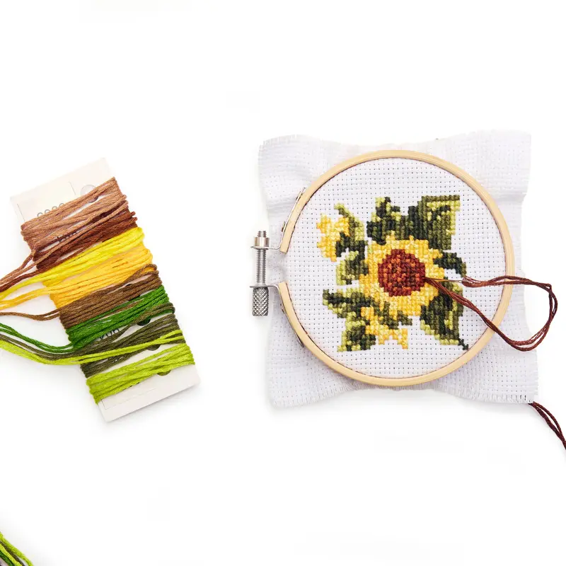 Sunflower Mini Cross-Stitch Embroidery Starter Kit 1