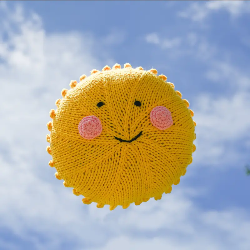 Sunshine-Themed Throw Pillow 1