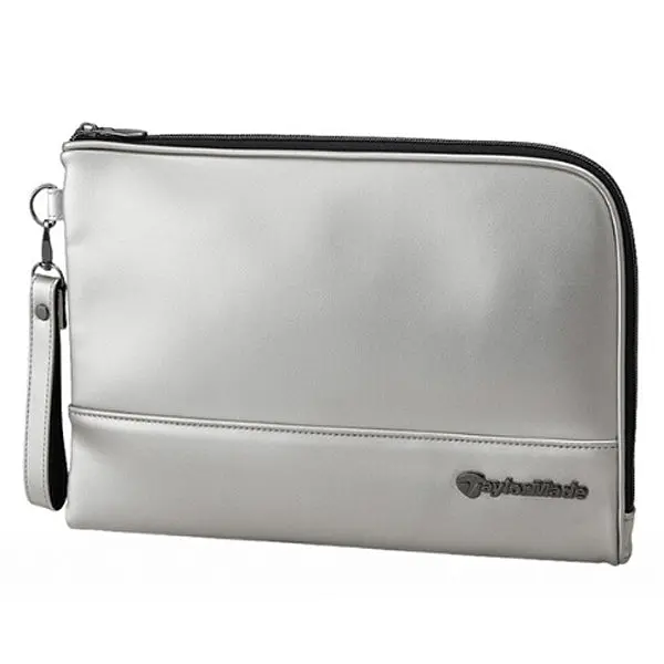 Taylormade Premium Classic Golf Pouch – Silver Clutch-Style Sports Carry Case 1