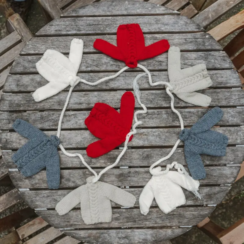 Textured Sweater Knit Garland – Cozy, Rustic Holiday Or Year-Round Décor 1