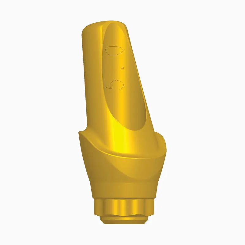 Tilobe® Esthetic Angled Abutment – 15° Offset, Wide Design, Ø5.0/5.5/6.5 Mm, 6.0 Mm Fixture Height × 1.0 Mm Cuff 1