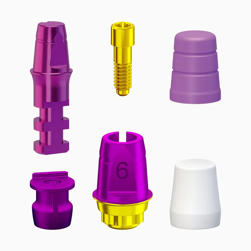 Tilobe® Quick Pack Round-Diameter Abutment For Ø4.1/4.5 Mm Implants, 6.0 × 0.5 Mm Fixture/Cuff 1