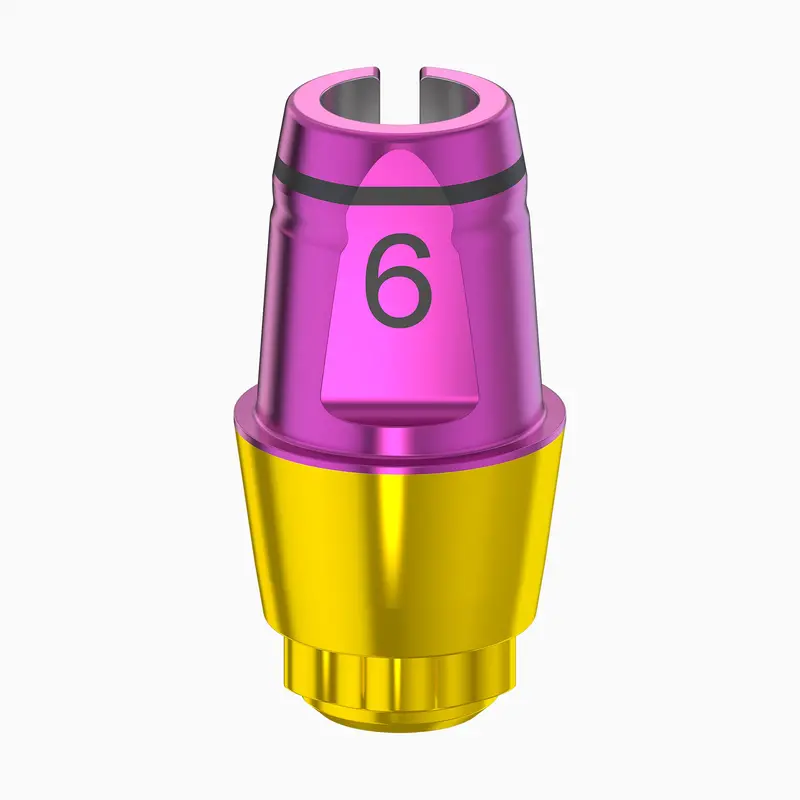 Tilobe® Wide-Diameter Quick Abutment For Ø5.0/5.5/6.5 Mm Implants, 6.0 × 2.5 Mm Fixture/Cuff 1
