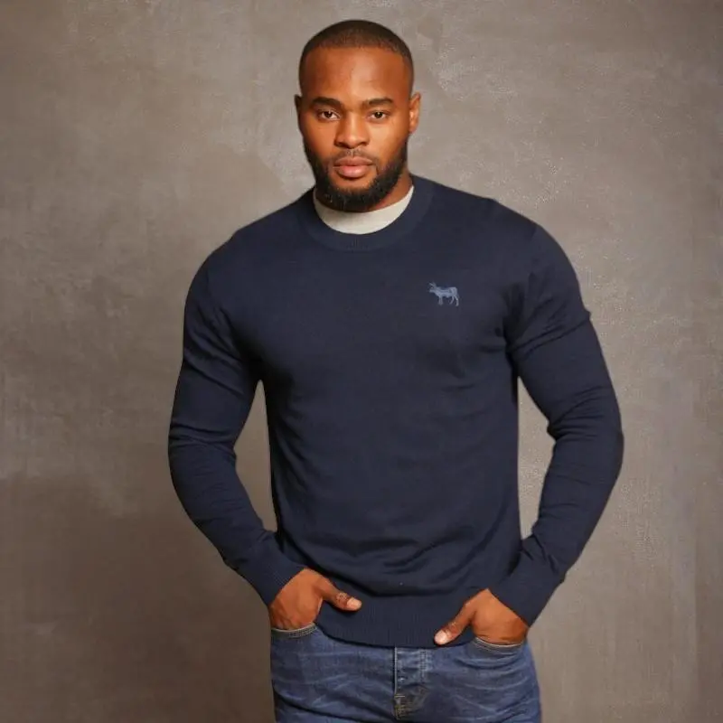 Timeless Kh Cashmere-Blend Crewneck Pullover In Midnight 1