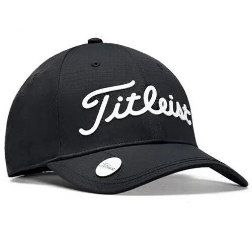 Titleist Black Adjustable Golf Cap With Precision Ball Marker 1