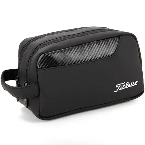 Titleist Core Essential Golf Accessory Pouch – Dual-Zipper Tour Bag In Black 1