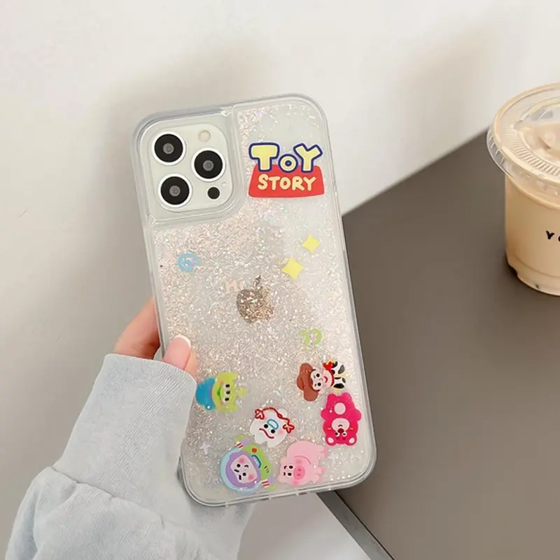 Transparent Iphone Case With Dynamic Liquid Floating Effect 1