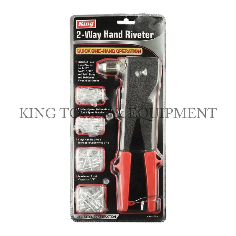 Two-Way Adjustable Hand Riveter – Four Rivet Size Settings 1