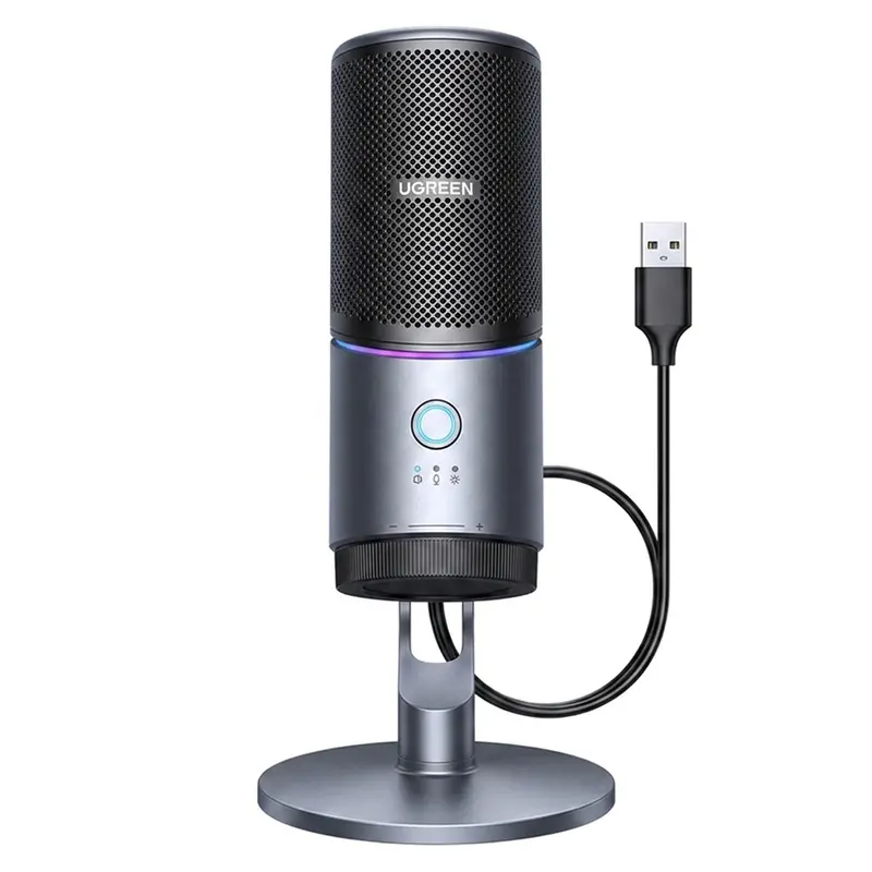 Ugreen 35629 Wired Rgb Gaming Microphone – Plug-And-Play Condenser Mic With Led Lighting 1