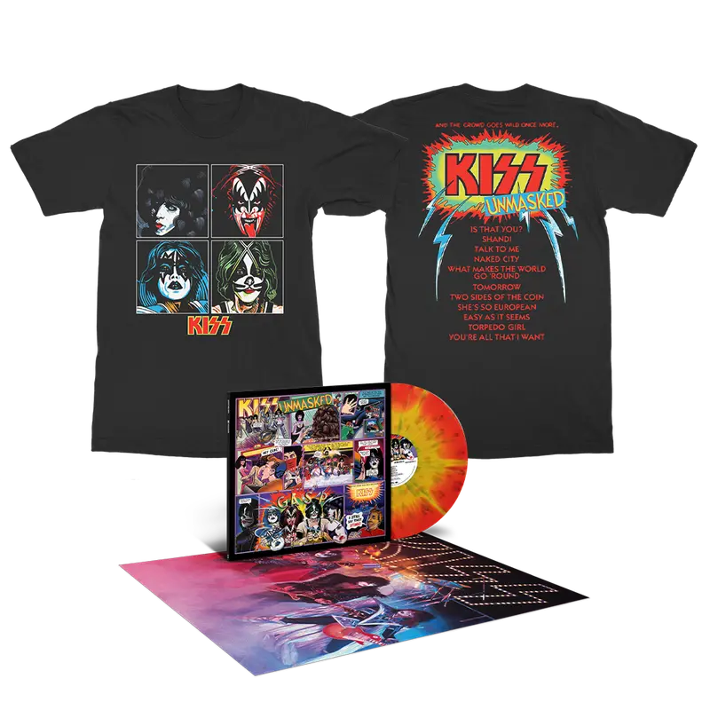 Unmasked 45Th Anniversary Colored Vinyl Lp + Exclusive Tracklist T-Shirt Bundle 1