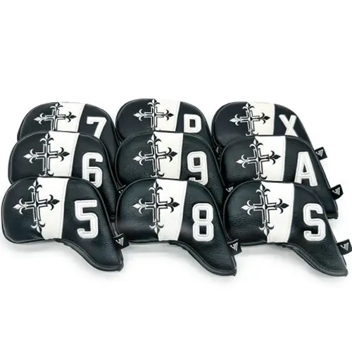 Venus 9-Piece Cross-Embossed Magnetic Iron Head Cover Set (Covers #5–9, S, A, P, X) 1