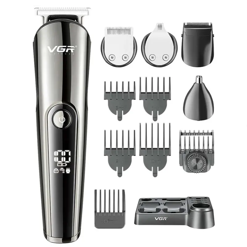 Vgr V-107 11-In-1 Grooming Kit – Premium Black Trim & Care Set For Home Use 1