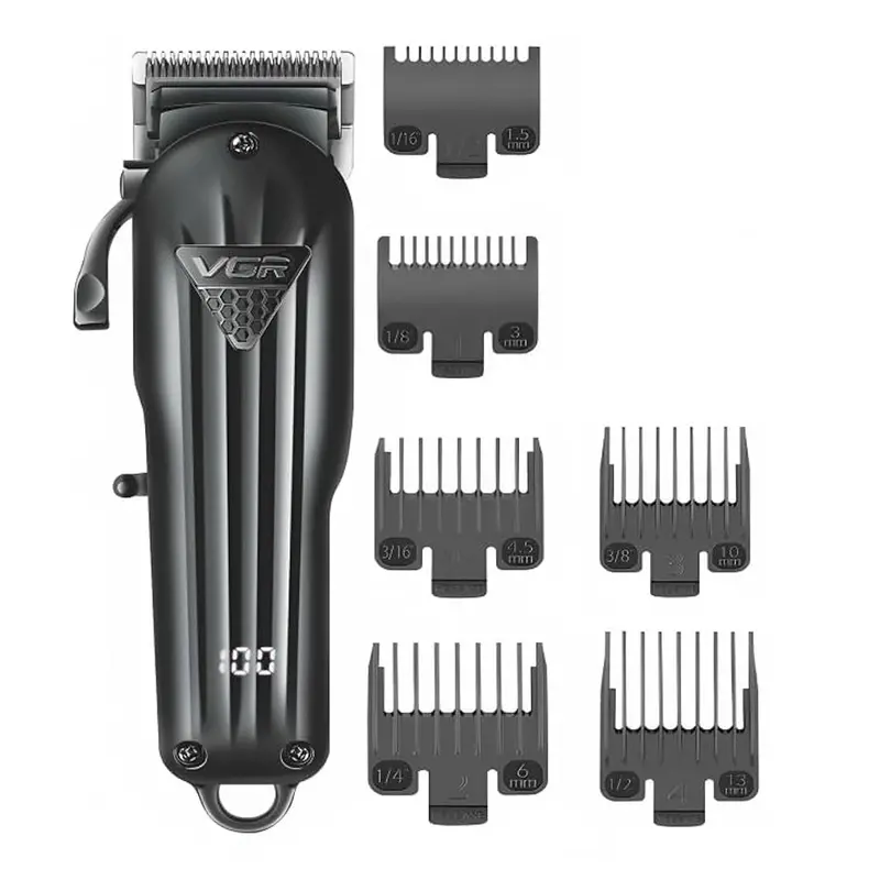 Vgr V-282 Professional Cordless Hair Trimmer – Ergonomic Black Design, Long Battery Life 1