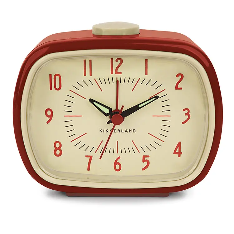 Vintage-Style Red Analog Alarm Clock 1