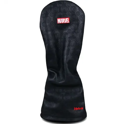 Volvik Marvel Leather Driver Headcover – Premium Black Golf Club Cover 1
