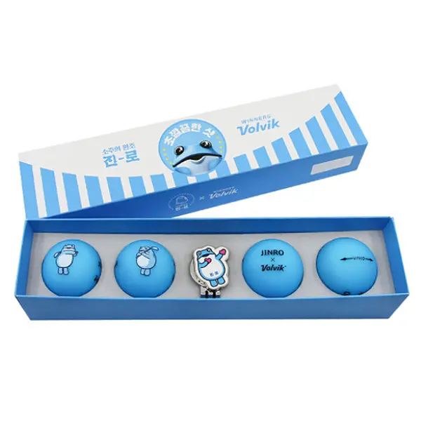 Volvik X Jinro Toad Natterjack Vivid Golf Ball Set With Blue Ball Marker 1