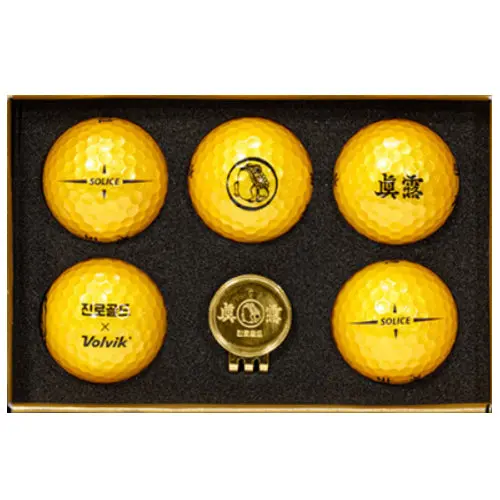 Volvik X Jinro Toad Natterjack Vivid Golf Ball Set With Gold Ball Marker 1