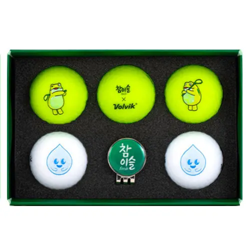 Volvik X Jinro Toad Natterjack Vivid Golf Ball Set With Green Ball Marker 1