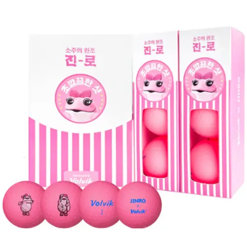 Volvik X Jinro Toad Natterjack Vivid Lite Golf Balls – 12-Pack (Pink) 1