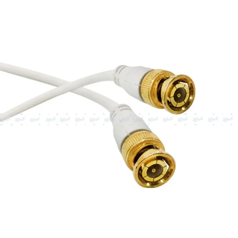 White Bnc Video Cable For Cctv And Security Cameras 1