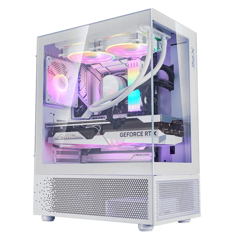 Xpg Invader X Mini Argb Mid-Tower Pc Case – White Tempered Glass Front Panel 1