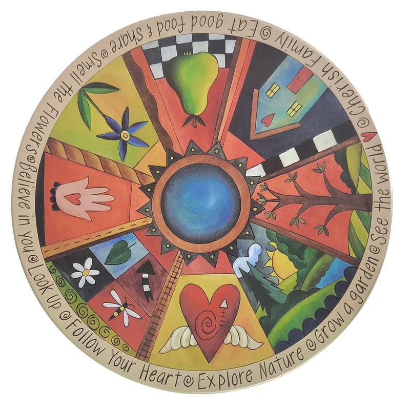'Your Life Is Art' Lazy Susan — 18-Inch Rotating Serving Tray 1