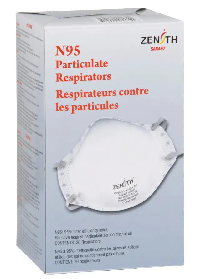Zenith N95 Disposable Respirator Masks – Pack Of 20, Fda-Cleared 1