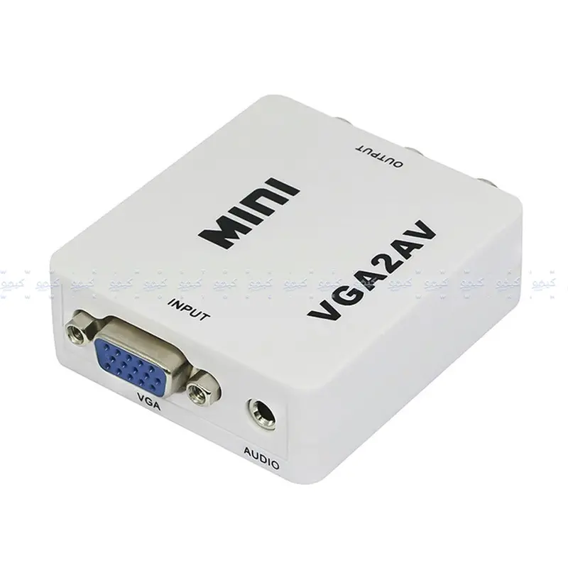 Zero Vga To Av Composite Video Converter – Analog Signal Adapter 1