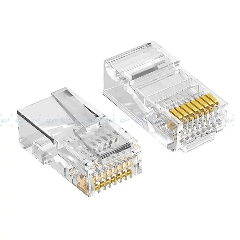Zlink Cat6 Rj45 Utp Connector Pack – 100-Piece Plastic Strain-Relief Crimp Type 1