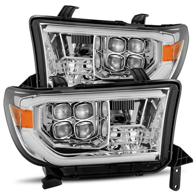 Alpharex 880789 Plank-Style Chrome Led Projector Headlights 1