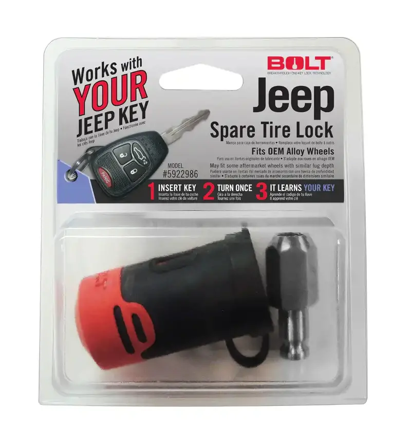 Bolt Spare Tire Lock For Jeep – Security Lock For Under-Vehicle Tire Mounts 1