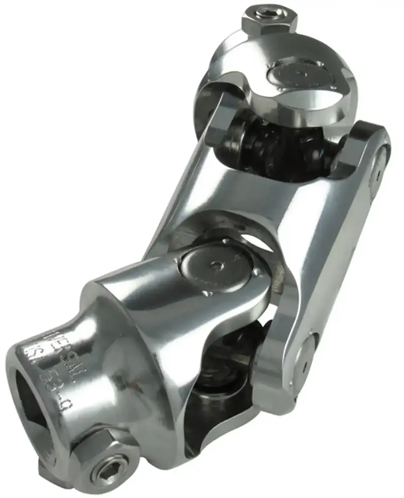 Borgeson Double-D-Shaped Steering U-Joint – Polished Stainless Steel, 3/4" Dd X 1" Dd 1