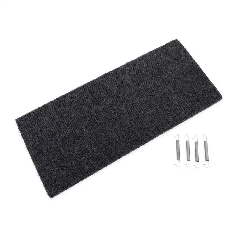 Camco Entry Step Rug – Wrap-Around Hook-And-Spring Design, 23" X 22", Grey Carpet 1