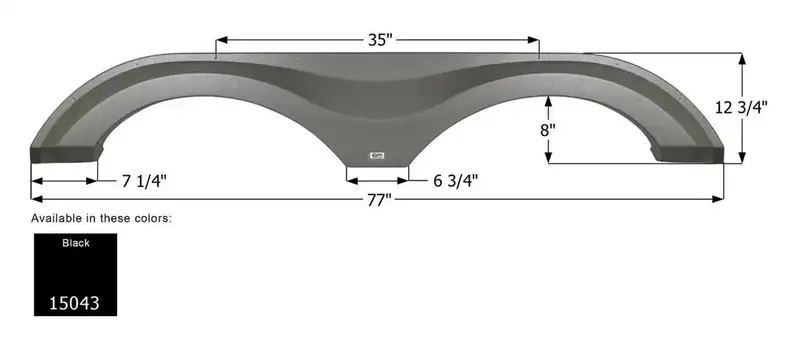 Icon 15043 Tandem Fender Skirt For Grand Design Trailers 1