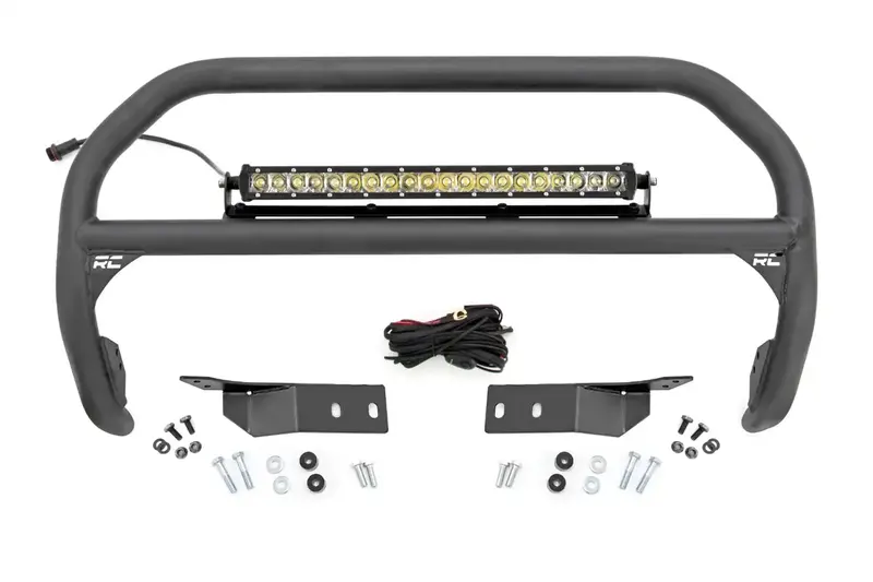 Rough Country 75004 Chrome Nudge Bar With 20-Inch Single-Row Led Light 1