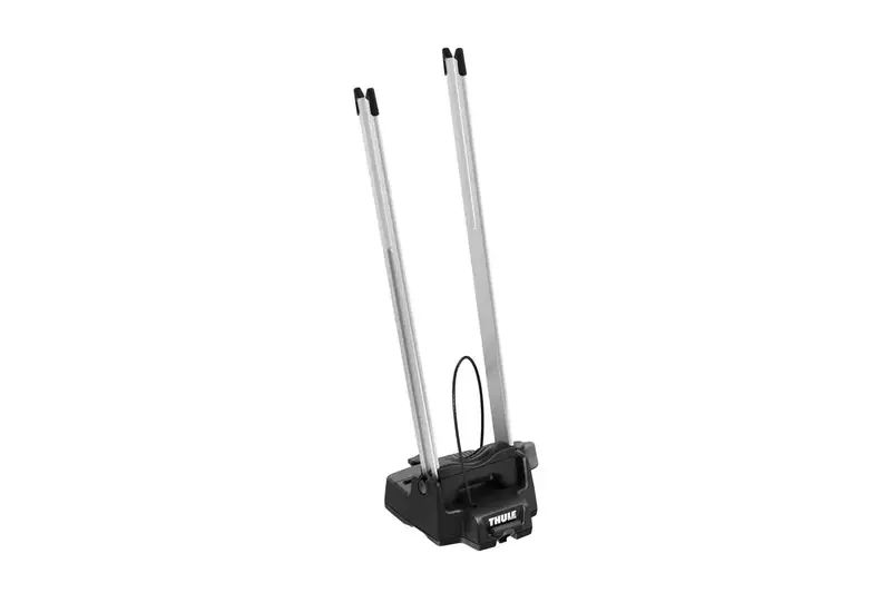 Thule Front Wheel Holder – Silver And Black Mounting Bracket For Bike Transport 1