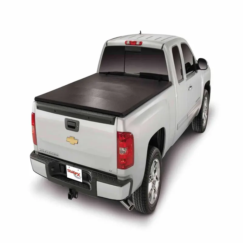 Trailfx Soft Tri-Fold Tonneau Cover – Non-Locking Vinyl Bed Cover With Reinforced Aluminum Rails 1