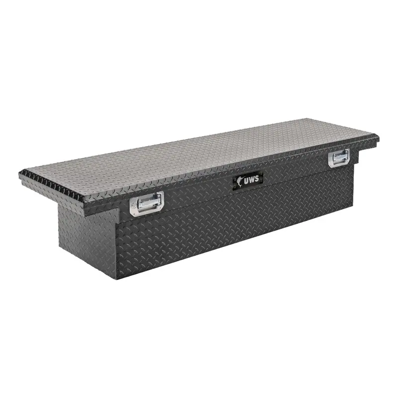 Uws Ec10633 Matte Black Aluminum 72" Crossover Truck Tool Box With Pull Handles 1