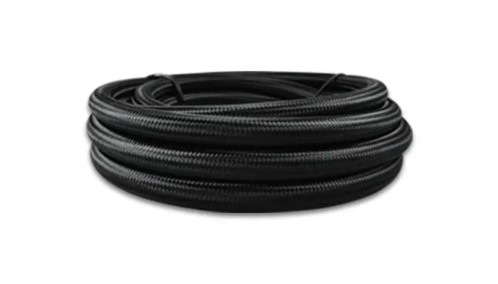 Vibrant Performance -6 An Ptfe-Lined Black Nylon Braided Flexible Hose – 5-Foot Roll 1